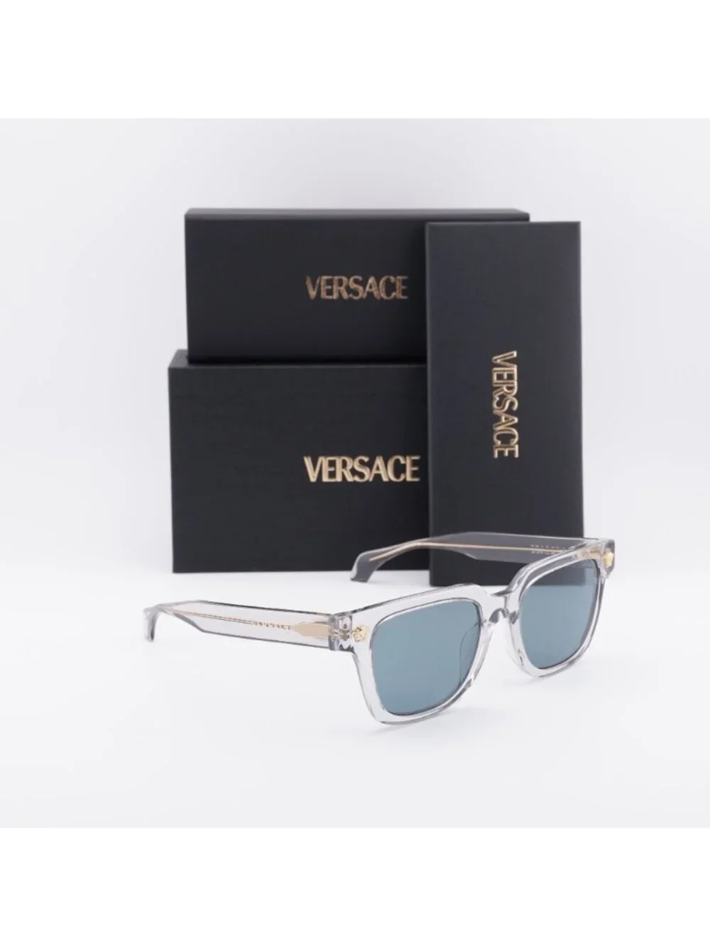 Versace VE4510U 530580 Unisex Square Sunglasses – Grey / Blue